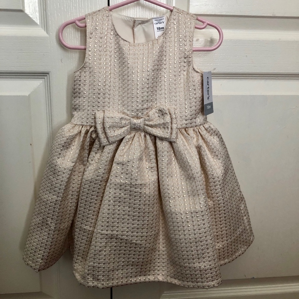 Carter’s Jacquard Bow Holiday Dress